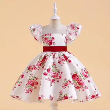 Elegant Floral Princess Dress