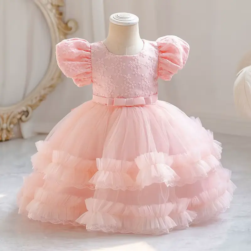 Baby Princess Dress Short Sleeve Birthday Dress 