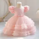 Baby Princess Dress Short Sleeve Birthday Dress 