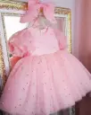Baby Pink dress with Pearls for Wedding Birthday special occasions