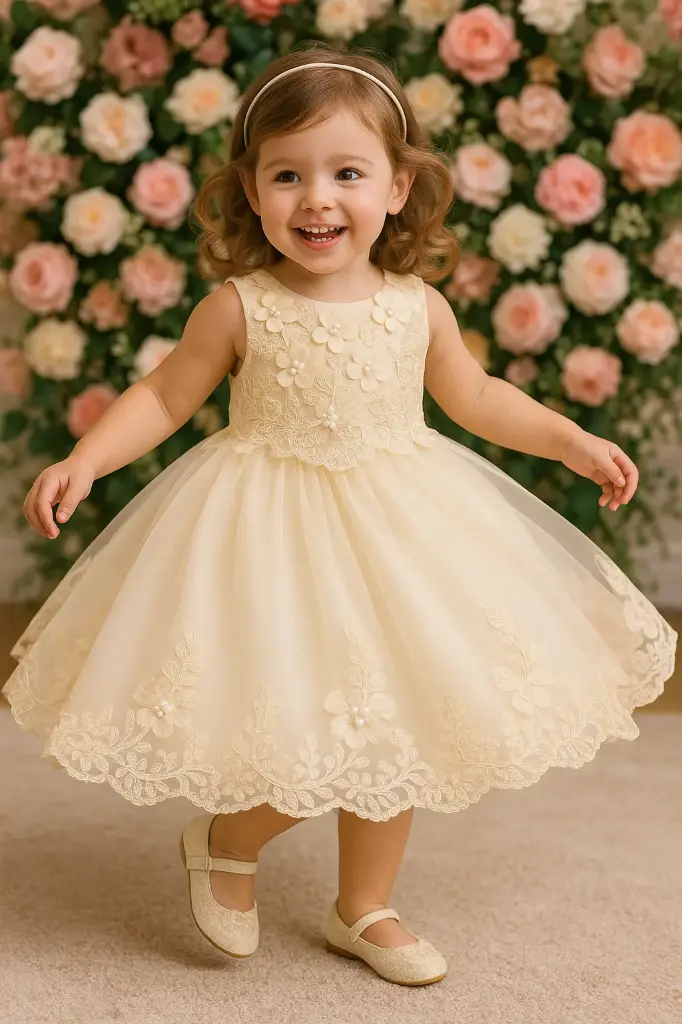 [L5097XZ] Tulle Baby Girl Fancy Frock for Partywear