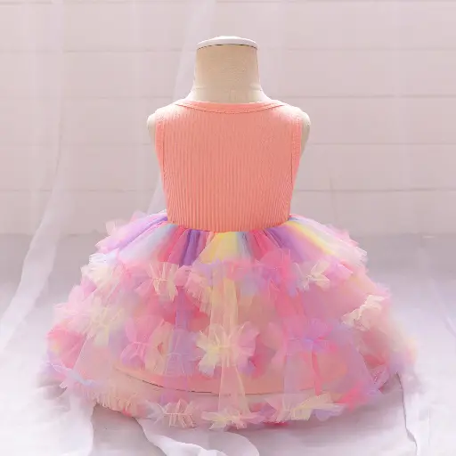 [L2316XZ] Rainbow Prom Tulle Dress