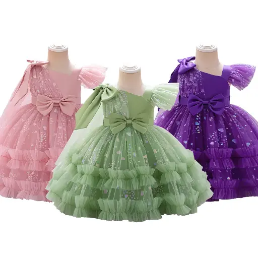 [L2312XZ] Bow knot Elegant Shiny Dress