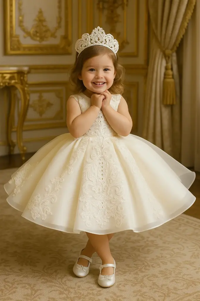 [L2012XZ] Elegant Embroided Party Dress