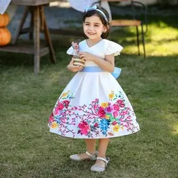 [L2033XZ] Classic Formal flared BowKnot Dress